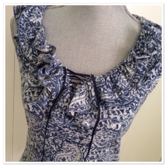 Lauren Ralph Lauren paisley print top size PM - Picture 2 of 6